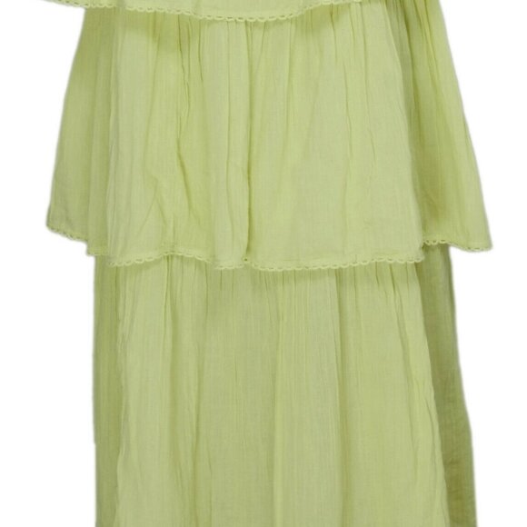 Happy X Nature Drift Maxi Skirt Banded Lace Lemon Tiered - Picture 7 of 7